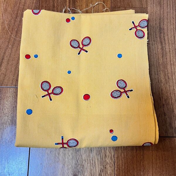 昭和レトロ 布 生地 テニスラケット ハンドメイド