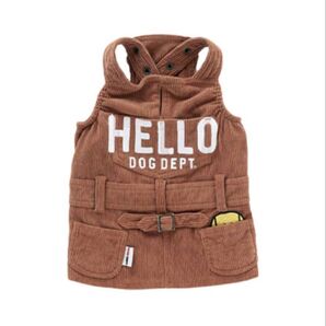 《新品》タグあり ドッグデプト DOGDEPT コーデュロイサロペット ベージュ Mサイズ
