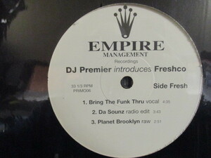 Freshco ： DJ Premier Introduces Freshco 12'' // N.Y. アンダーグラウンド / New York アングラ / 落札5点で送料無料