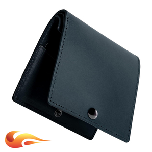 手仕上げ極薄二つ折り ネイビー 小銭入れ カードケース お札入れ キャッシュレス エイジング 大人感 一粒万倍日 お洒落 高級 本革 財布1