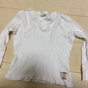 Tシャツ 白長袖 ミキハウス