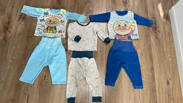 パジャマ ルームウェア キッズ 長袖 寝巻き 3点セット 80サイズ