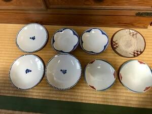 三越で購入 中皿 焼き物 取分け用 色々 8枚セット 和食器 陶芸