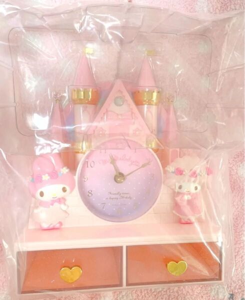 【新品未使用】レア マイメロ チェスト付きクロック お城