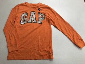 ■GAP■ロンＴ■新品■オレンジ■150■ＵＳＡ■ギャップ■ＧＡＰロゴ■2-2