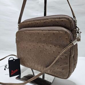 ショルダーバッグ ハンドバッグ オーストリッチ 3way レザー 斜めがけ レディース ベージュオーストリッチレザー イタリア製