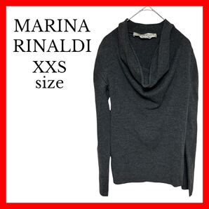 【MARINA RINALDI】XXSサイズ レディース タートルネック 長袖 ニット トップス グレー 無地 シンプル おしゃれ 防寒 オフィスカジュアル