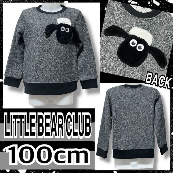 【LITTLE BEAR CLUB/100】ショーンフェイス付スウェットトップス