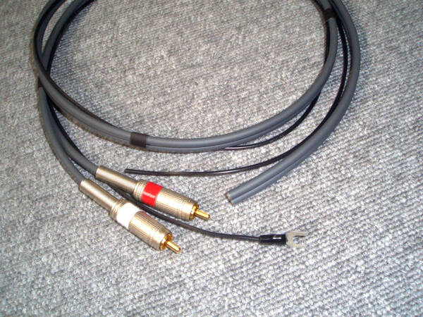 ★自作用 RCA モガミ2473 フォノケーブル (アース線付)120cm