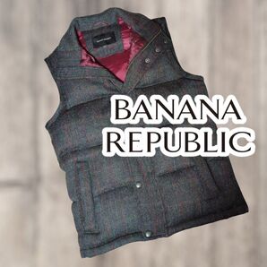 BANANA REPUBLIC バナナリパブリックヘリンボーン ダウンベスト
