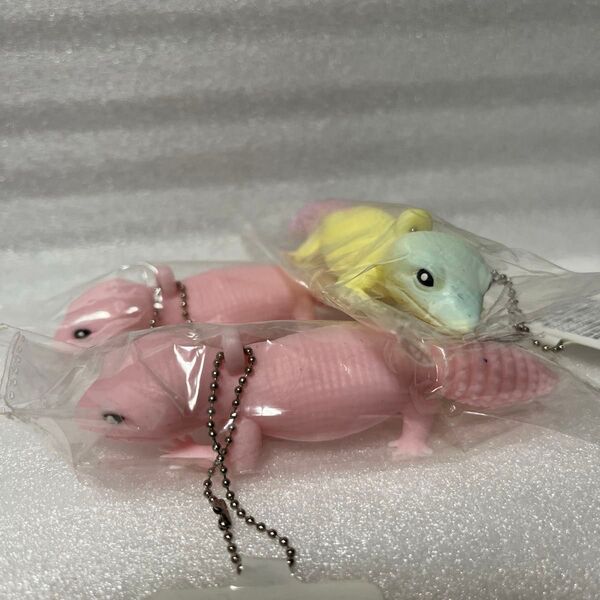 トカゲ ヒョウモントカゲ マスコット キーチェーン 3個セット