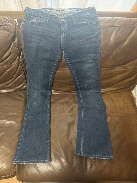 【極美品】Hollister ブーツカットデニム 0S ダークブルー