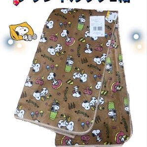 PEANUTS スヌーピー フランネルラグ 2帖