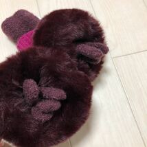 新品 アナスイミニ ANNA SUI mini キッズ 女の子 手袋 ボア ニット サイズF（100-130）新品未使用タグ付き_画像5