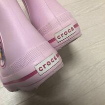 crocs クロックス ジュニア 女の子 長靴 ながぐつ レインブーツ ピンク ハローキティ サイズJ3 21cm 美品_画像6