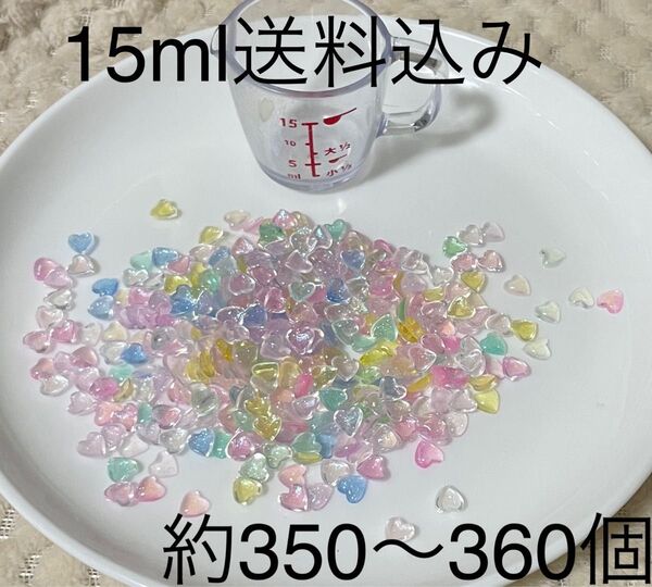 15ml 夜光ハート ネイルパーツ 約350個以上