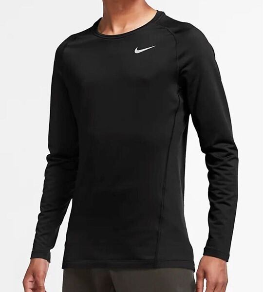 新品 送料込 NIKE PRO WARM L/S CREW TOP Sサイズ 黒 ナイキ プロ ウォーム ロングスリーブ コンプレッション トレーニング RUN ランニング