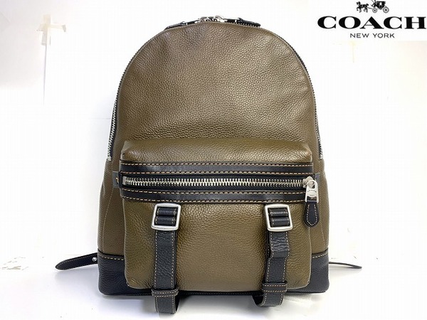美品★送料無料★ブティックモデル COACH コーチ メンズ レザー バックパック リュックサック