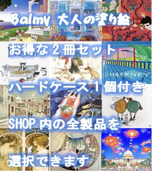 大人の塗り絵 お得な 2冊セット+ハードケース1個付き 塗り絵全品選択可能