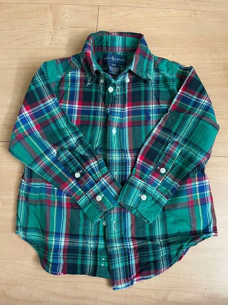 ラルフローレン チェックシャツ 2/2T 90