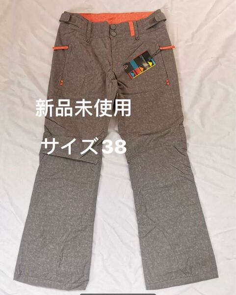 新品 スノーボードウェア パンツ レディース サイズ38 グレー 灰色
