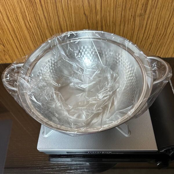 クーポン使用で更にお得 蓋なし新品未使用肴七味 両手鍋 直径約24cm ステンレス日本製