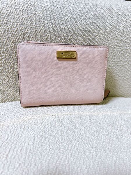 ケイトスペード ピンク 二つ折り財布 合成皮革