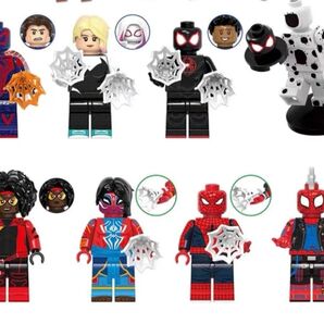 レゴ風スパイダーマン8体セット