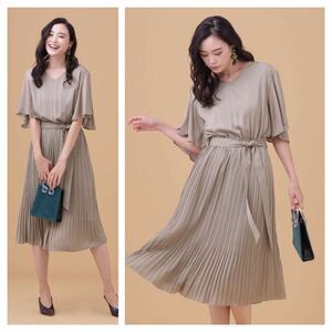  beautiful goods Nano Universe Vintage satin flair One-piece pleat regular price 13200 jpy 36