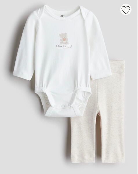 未開封 H&M コットンジャージー2アイテムセット セットアップ ベビー 70cm