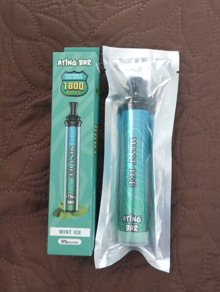 電子VAPE ATING BAR ミントアイス 2本 ニコチンゼロ タールゼロ