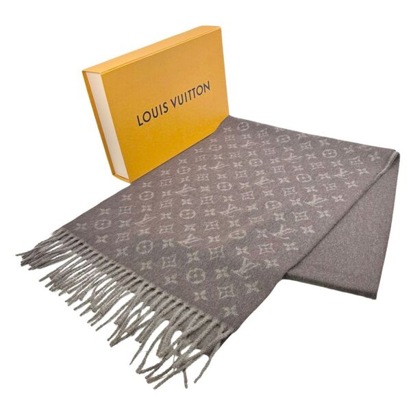 LOUIS VUITTON ルイヴィトン マフラー モノグラム グラディエント ヘーゼルナッツ カシミア/ウール M70258