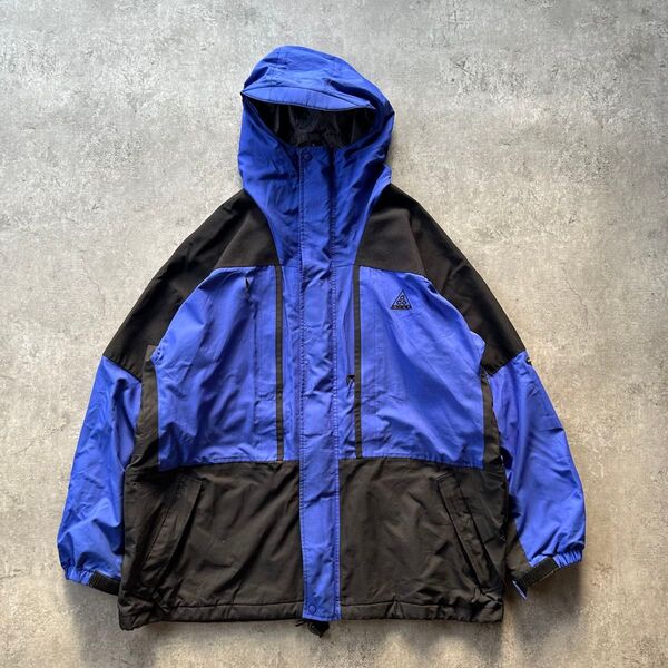 90s- NIKE ACG マウンテンパーカー L ブルー×ブラック