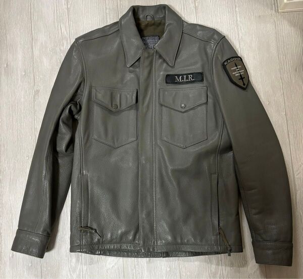 KADOYA カドヤ レザージャケット 牛革 ミリタリージャケット L