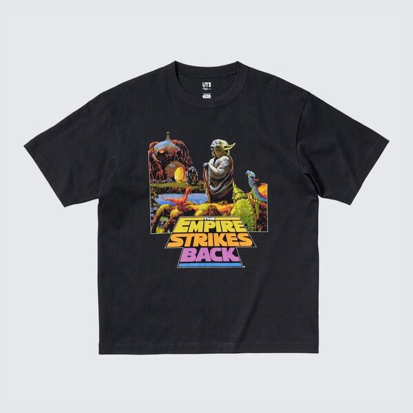 Lサイズ ユニクロ スターウォーズ UT 半袖 オーバーサイズフィット Tシャツ ヨーダ Star Wars 河村康輔 ブラック