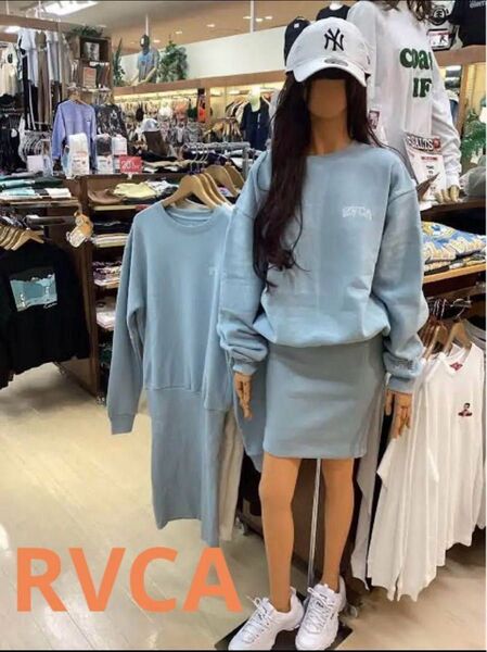 RVCA トレーナーワンピース ラベンダー