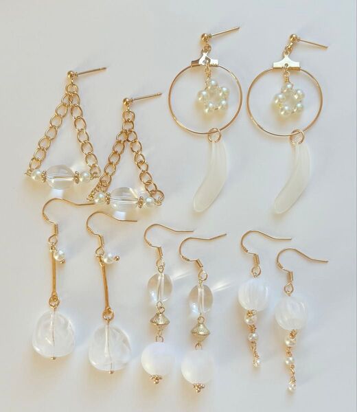 ハンドメイド ピアス 5点セット