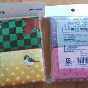 【未開封】ポケットティッシュ 鬼滅の刃 和柄 プリント入り 水に流せる 4個×2 計8個
