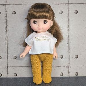 B アランシャーリング ニット地 タイツ マスタード メルちゃん レミンちゃん ソランちゃん メルちゃん着せ替え