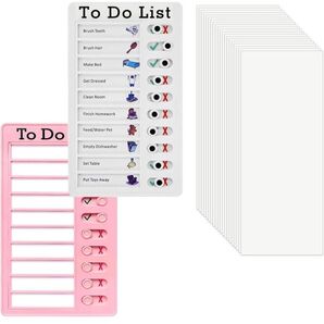 チェックリスト TO DO リスト 持ち物チェッカー 2個セット ブランクカード20枚付き 忘れ物チェッカー 2個セット