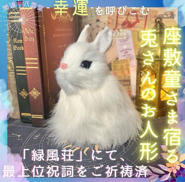 【御霊分け|開運招福】座敷わらし様が宿る 白兎のお人形さん【最上位祝詞】