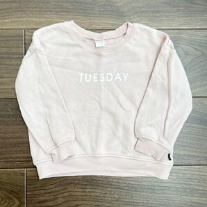 裏起毛トレーナー 110㎝ ピンク キッズ 子供 女の子 ガールズ