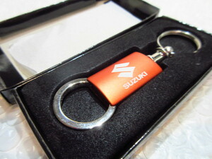  Suzuki US original double ring * key ring / orange [GENUINEPARTS] new goods /SUZUKI/