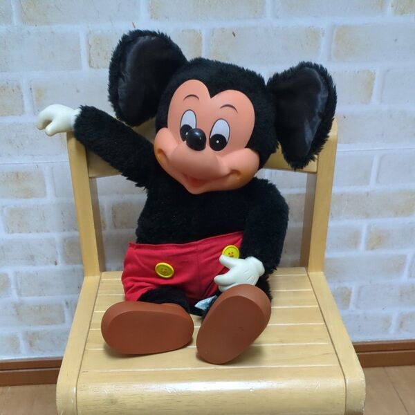 昭和レトロ・ビンテージ ぬいぐるみ ミッキーマウス 当時物 ヤングエポック