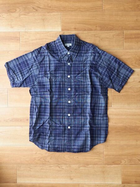 スティーブンアラン STEVEN ALAN チェックシャツ 半袖シャツ Sサイズ 半袖シャツ チェック柄