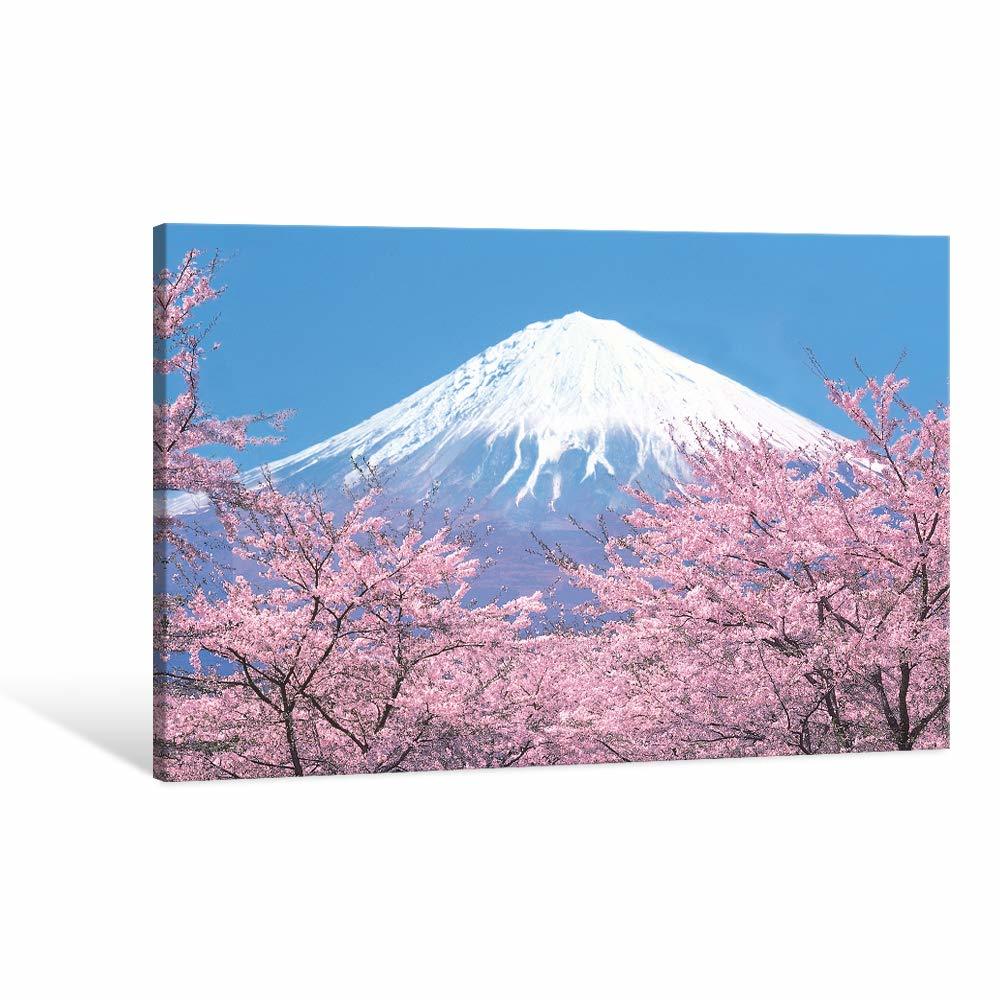 Mt. Fuji Cherry Blossom Art Panel Good Luck Financial Luck Lucky Charm Feng Shui Canvas Wall Hanging New, artwork, painting, others