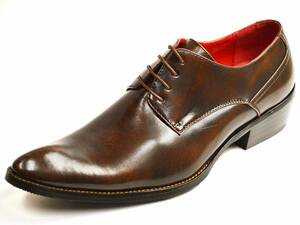 ビジネスシューズ 新品 高級感 ブラウン 茶色 お洒落 革靴 紳士靴 26cm 26.0cm