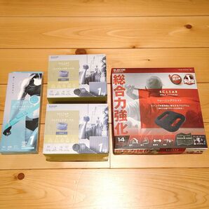 新品同様 計4点 ファブリックダンベル(2点) トレーニングウェイト トレーニングバンド ゴルフフィットネス