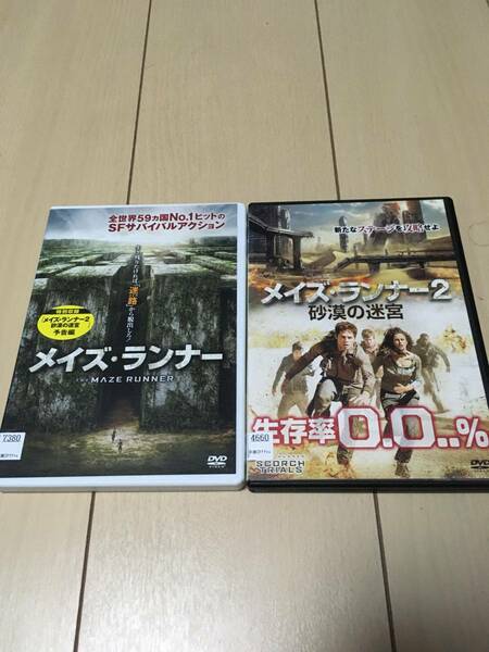 【メイズランナー】&【メイズランナー2 砂漠の迷宮】2枚セット　DVD レンタル落ち品　