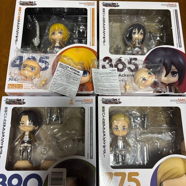 ねんどろいど 進撃の巨人 ミカサ アッカーマン アルミン アルレルト リヴァイ エルヴィン・スミス とりかえっこフェイス
